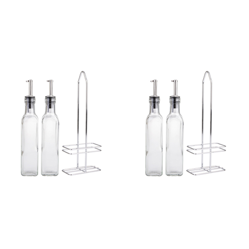 2PK Kitchenworks Glass Oil & Vinegar Set Kitchen Accessories 270ml
