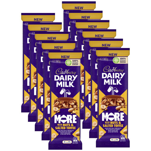 11pc Cadbury Dairy Milk Peanut & Hazelnut Toffee 165g