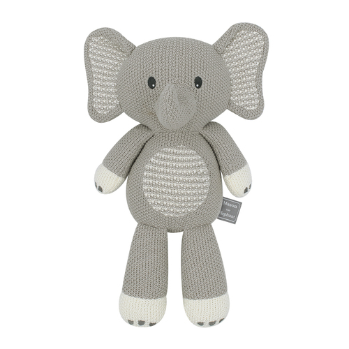 Living Textiles Whimsical Knitted Toy Mason The Elephant