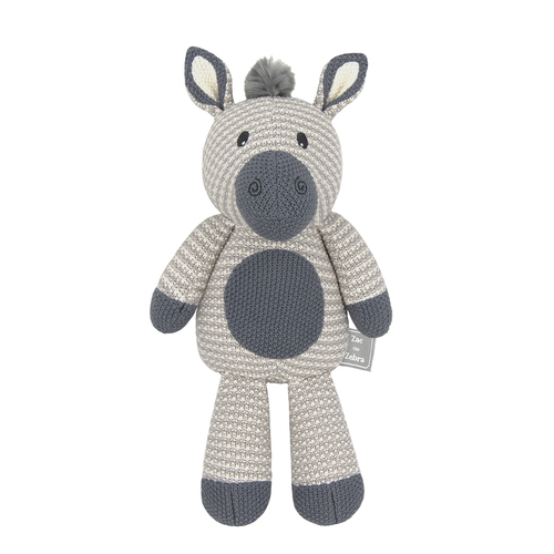 Living Textiles Baby/Newborn Knitted Toy Zac the Zebra