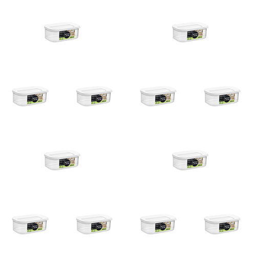 12PK Lemon & Lime 460ML Fresh Seal Canister Food Storage - White