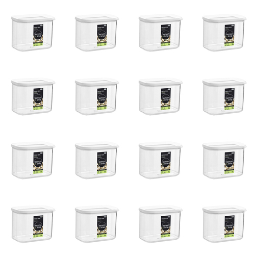 16PK Lemon & Lime 1L/14.5cm Fresh Seal Canister - White