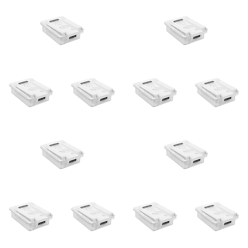 12PK Boxsweden 19.5cm Crystal Undershelf Fridge Drawer Large - White