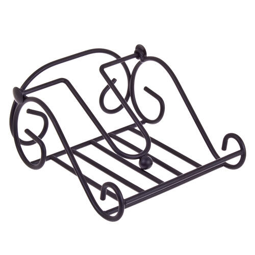 Entree Kitchen Stylish Scroll Napkin Holder Serviette Dispenser Black