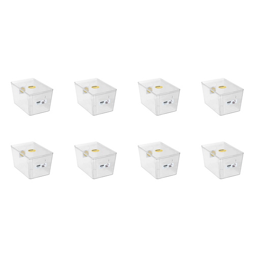 8PK Boxsweden Crystal Tidy Box Container w/ Lid 5.6L/26cm - Clear