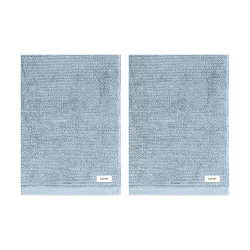 2PK Esprit 800GSM Porto Cotton Ribbed Bathroom Bath Mat 50x80cm Chambray Blue
