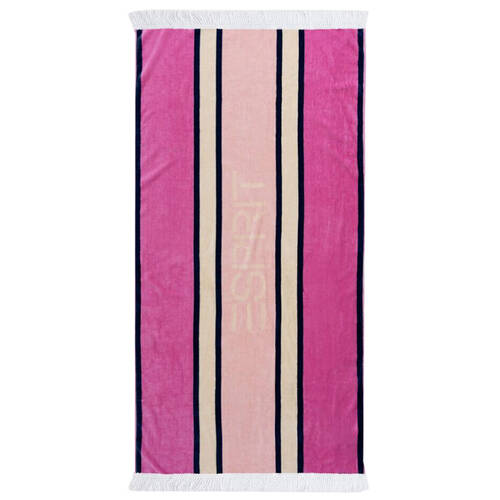 Esprit Tidal Fuchsia Cotton Beach Towel 400gsm 80cm x 160cm Pink