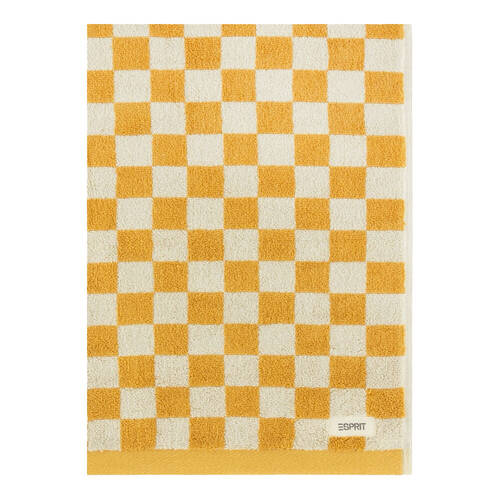 Esprit 550GSM Zenith Bathroom Cotton Bath Sheet Checkered Honey Yellow