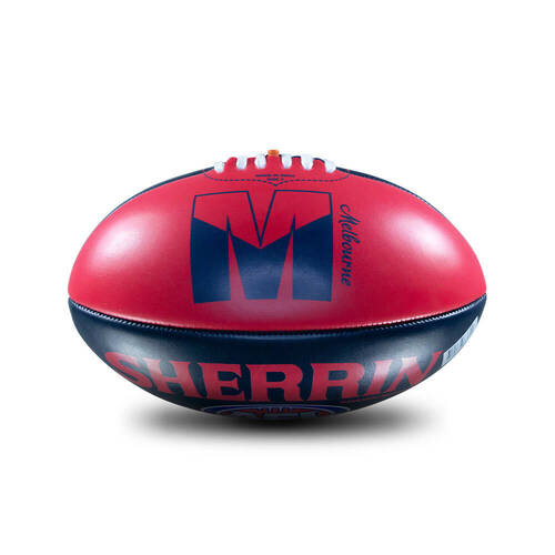 Sherrin PVC AFL Team Logo Football - Melbourne Demons Size 2 Red & Navy