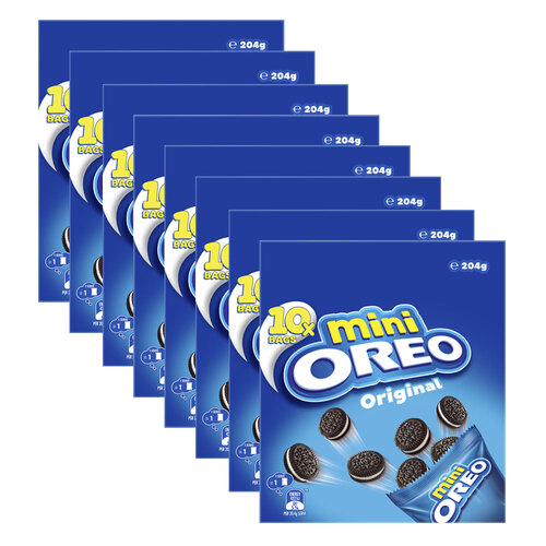 8pc Oreo Mini Original Sweet Chocolate Biscuit 204g