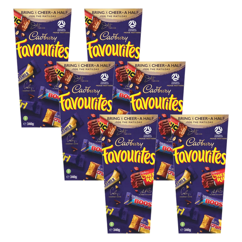 6PK Cadbury Favourites 340g Chocolate Confectionery Assorted Flavours