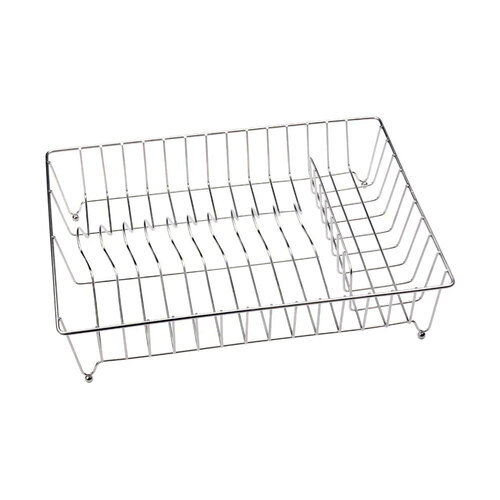 Eterna Stainless Steel Dish Drainer/Kitchen Draining Caddy Silver 42cm