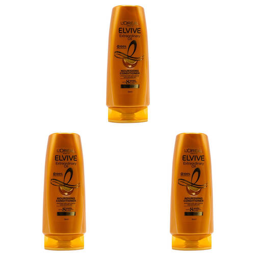 3PK Loreal 700ml Conditioner Nourishing Extraordinary Oil Dry Hair