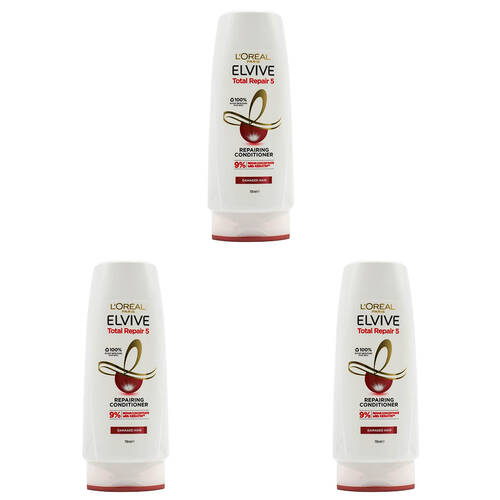3PK Loreal 700ml Conditioner Repairing Total Repair 5 Damaged Hair