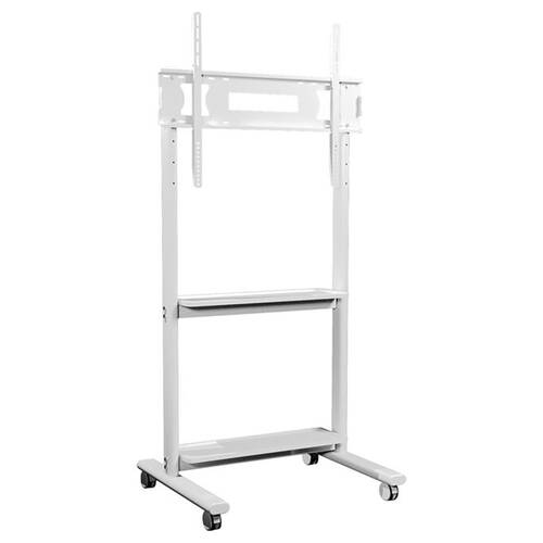 Doss 50kg Large LCD/Plasma TV Floor Stand Bracket Mount w/Shelf 155cm White