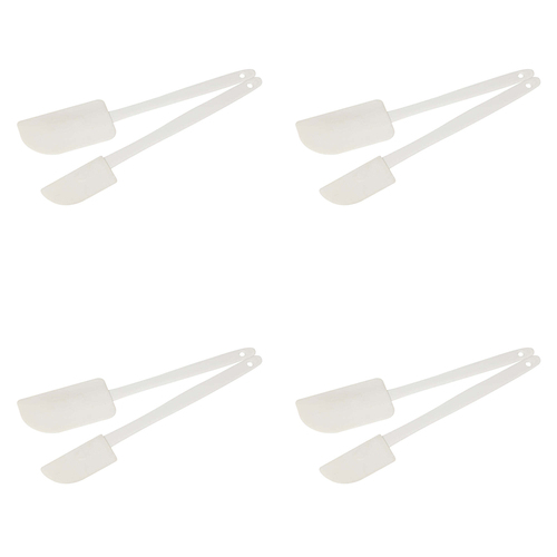 4 x 2pc Wiltshire Flexible Silicone Bakeware Scrapers Set