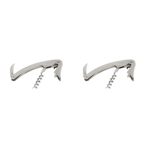 2PK Wiltshire Stainless Steel Waiters Friend Corkscrew/Bottle Opener