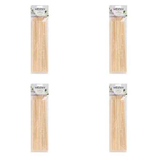 4 x 80pc Wiltshire Bamboo Barbeque Kebab Skewers Sticks 30cm