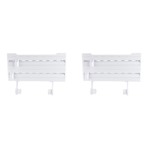 2PK Appetito 38.3cm Roll Dispenser Paper Towel Holder  Wall Mount White 