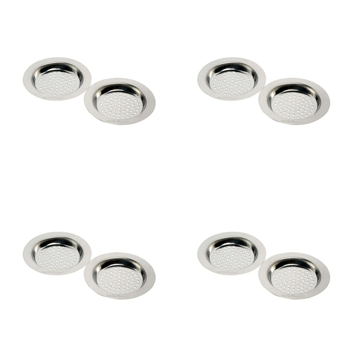 4 x 2pc Wiltshire Stainless Steel Standard Sink Strainer