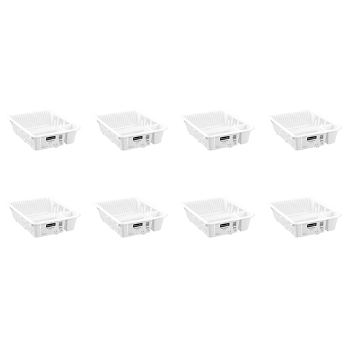 8PK Boxsweden 45.5cm Heavy Duty Dish Rack Kitchen Organiser - White