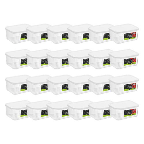 24PK Lemon & Lime Fridge Food Storer Container 450ml 9x5.6x12cm