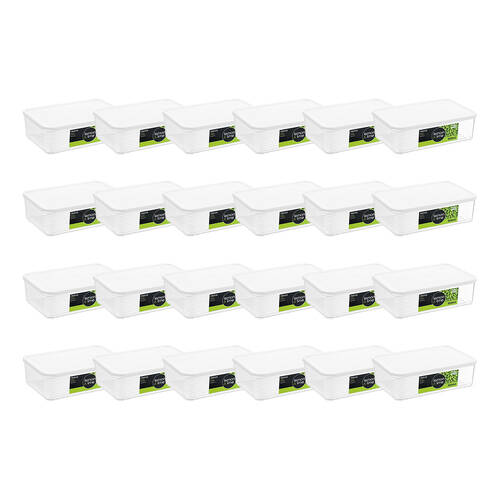 24PK Lemon & Lime Fridge Food Storer Container 900ml 18x12x5.6cm