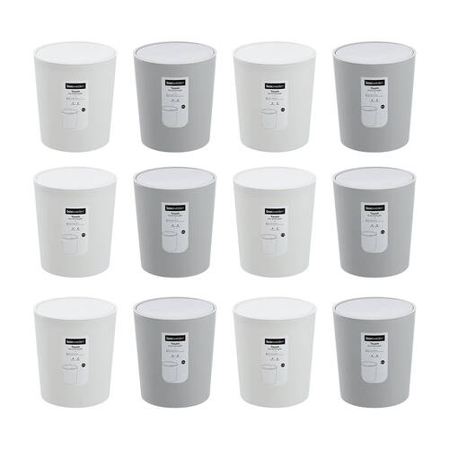 12PK Boxsweden Touch Swing Home/Office Bin Round 2.7L Assorted