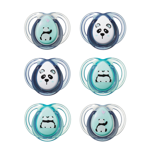 6pc Tommee Tippee Anytime Soother Baby 0-6M