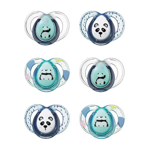 6pc Tommee Tippee Anytime Soother Baby 6-18M