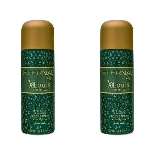 2PK Eternal Love X-Louis Refreshing Fragrance Body Spray Perfume For Men 200ml