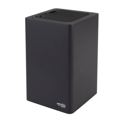 Appetito Square Universal Knife Storage Block 14.1x14.1x23.5cm Matte Black
