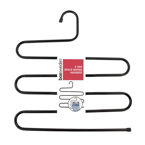 Boxsweden 5 Tier Metal Space Saving Hangers Asst