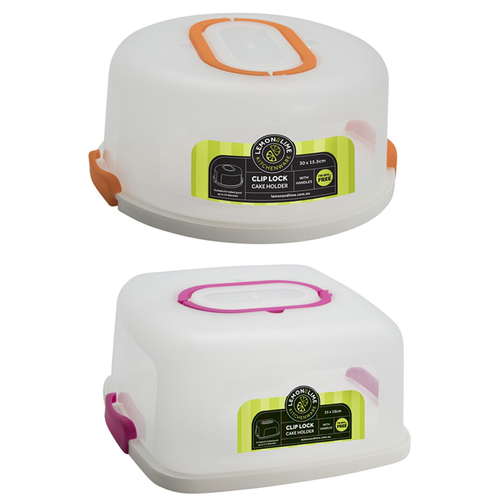 2PK Lemon & Lime 30cm Round  & 33cm Square Cake Holder Assorted Colours