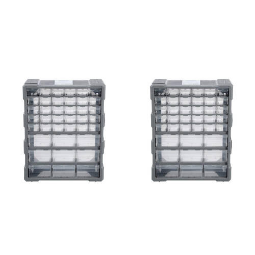 2PK Boxsweden Garaz Durable Easy Assemble 39 Drawer Storage Unit 47.5x16x38cm