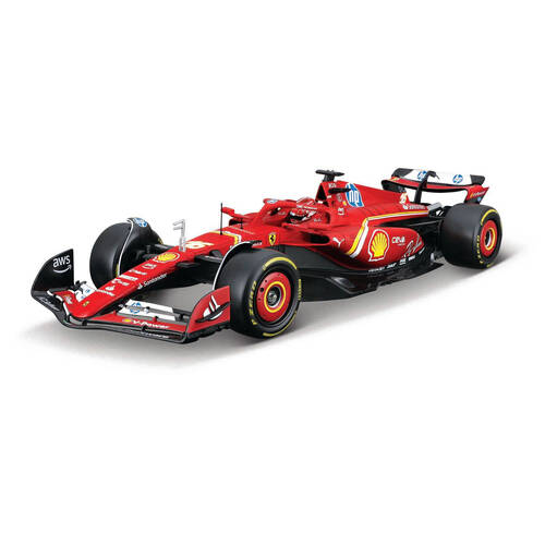 Bburago 2024 Model Kit Ferrari F1 SF-24 with Helmet - Leclerc #16 1:24