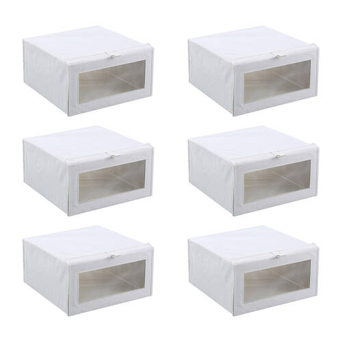 6PK Boxsweden Kloset Linen Foldable Clothing Storage Box 38x40x20cm