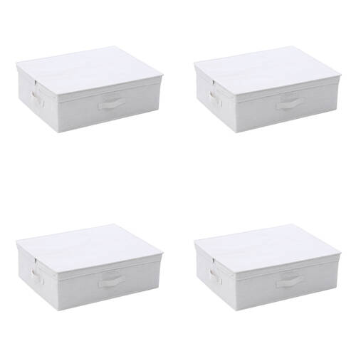 4PK Boxsweden Kloset Linen Storage Underbed Box with Lid 55x44x18cm