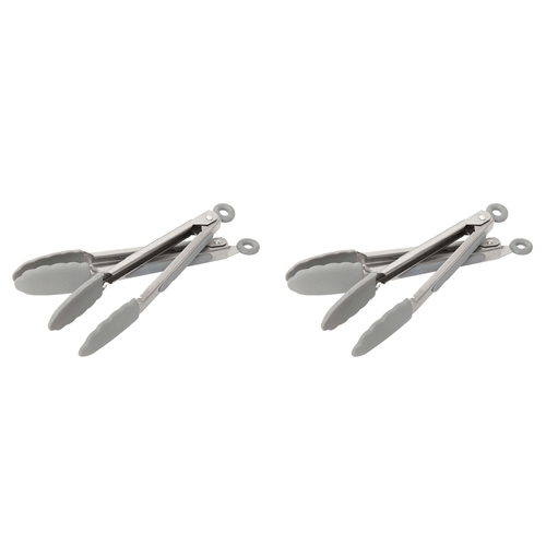 2 x 2pc Wiltshire Mini Silicone Kitchen Serveware Tongs 18cm