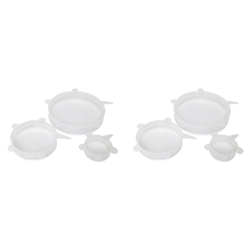 2 x 3pc Wiltshire Reusable Silicone Bowl Cover Seal Set