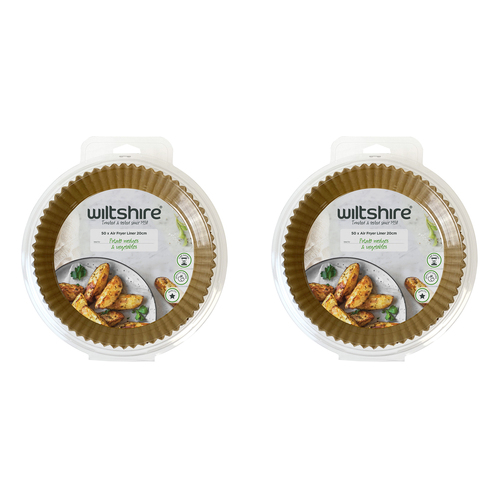 2PK Wiltshire Air Fryer Round Disposable Paper Liner 20cm