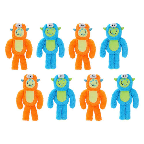 8PK Paws & Claws Monster Ziggle Soft Plush Pet/Dog Toy 34cm Assorted