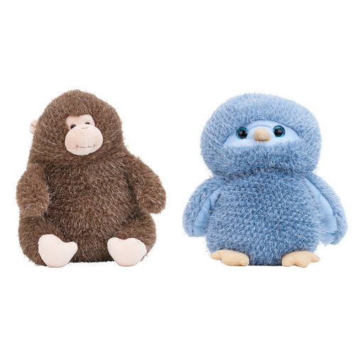 2pc Annabel Trends Plush Chubby Bubby  24cm Kids Soft Toy Monkey & Owl 0y+