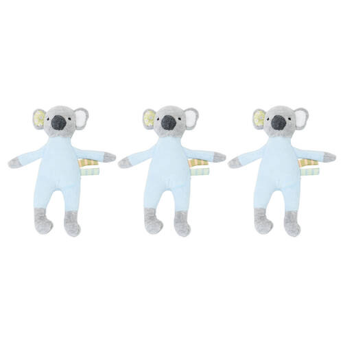 3PK Annabel Trends Cuddly Wuddlies Plush Toy 17x6cm Small - Koala