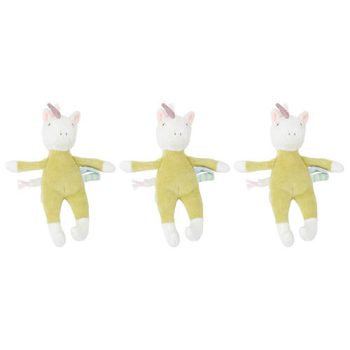 3PK Annabel Trends Cuddly Wuddlies Plush Toy 17x6cm Small - Unicorn