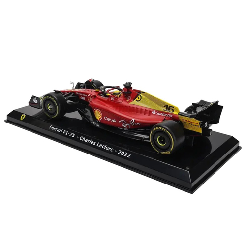 Bburago 1:24 Ferrari Racing 2022 F1 75 Leclerc No. 16 Model Car Toy 14y+