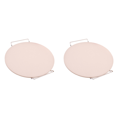 2PK Al Dente Ceramic Pizza Stone w/Rack 33cm Home Kitchen Cooking