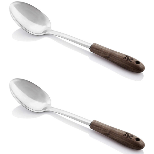 2PK Stanley Rogers Black Walnut Solid Serving/Cooking Spoon