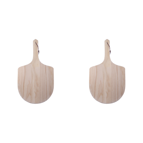 2PK Al Dente Wood Pizza Paddle Board Home Kitchen Cooking 55x30cm
