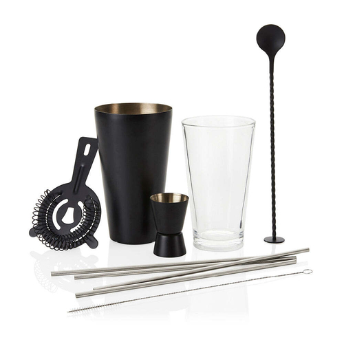 Stanley Rogers Stainless Steel Cocktail Set 10pc Matte Black Set